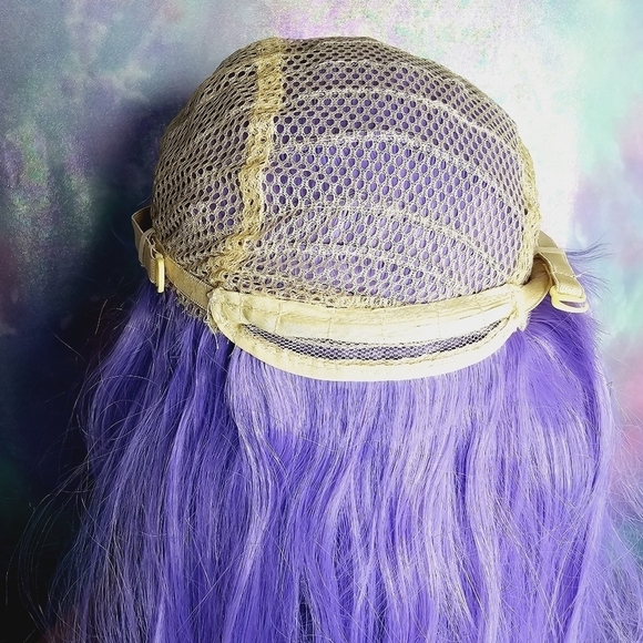Purple Synthetic Wig w/ Bangs - Picture 8 of 8